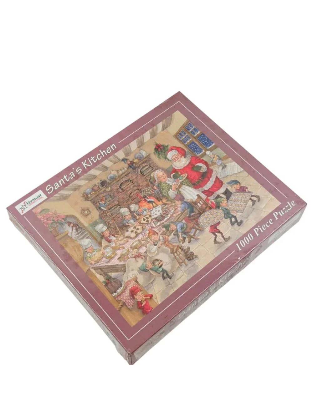 Santas Kitchen 1000 Piece Jigsaw Puzzle Vermont Christmas Company NIP USA